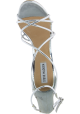 Steve Madden Damen stiletto sandalen hohem Absatz aus silbernem Kunstleder