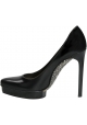 Pumps in schwarz Calf Leder Kristallen alleinige Lanvin