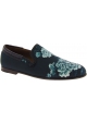 Dolce&Gabbana Herren Mokassins Schuhe aus Krokodil bedruckt blau azurblau Leder