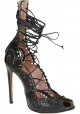 Alaïa High Heel Sandalen in schwarzen Riemchen Leder