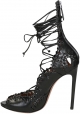 Alaïa High Heel Sandalen in schwarzen Riemchen Leder