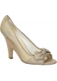 Stella McCartney zehenoffenen Pumps in Beige Kunstleder