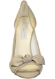 Stella McCartney zehenoffenen Pumps in Beige Kunstleder