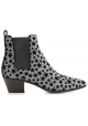 Saint Laurent Ankle Boots Anthrazit Glitzer