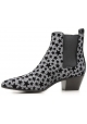 Saint Laurent Ankle Boots Anthrazit Glitzer