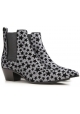 Saint Laurent Ankle Boots Anthrazit Glitzer