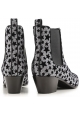 Saint Laurent Ankle Boots Anthrazit Glitzer