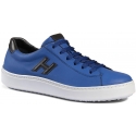 Hogan H302 Herren-Turnschuhe Schuhe aus blauem Leder