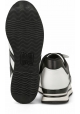 Hogan Damen mode Sneakers aus weißem Leder mit schwarzen Details und Logo