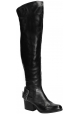 Vic Matié Oberschenkel hohe Stiefel in schwarzem Leder