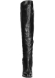 Vic Matié Oberschenkel hohe Stiefel in schwarzem Leder