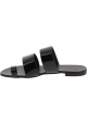 Flache Sandalen für Damen Zanotti aus schwarzem Leder
