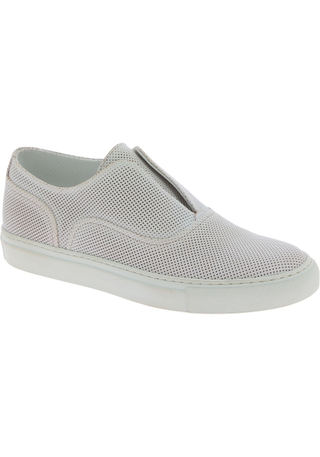 Sartore Damen Slip-On Sneakers aus weißem Leder