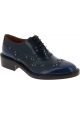 Sartore Schnürbrogues Schuhe für Damen mit Nieten aus blauem Leder