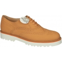 Hogan Damen orange Brogue Halbschuhe Lederschuhe