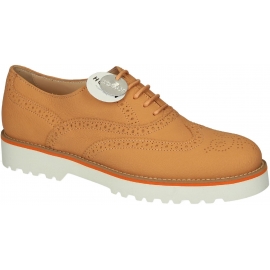 Hogan Damen orange Brogue Halbschuhe Lederschuhe