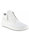 Giuseppe Zanotti Hohe Sneakers für Damen mit Reißverschluss aus weißem Leder