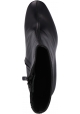 Barbara Bui Damen stiefeletten mit hohem Absatz aus schwarzem Leder und Metall absatz