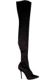 Vetements Overknee-Stiefel mit Pfennigabsatz für Damen aus schwarzem Satin