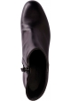 Pantanetti Damen stiefeletten aus schwarzem Leder mit seitlichem Reißverschluss
