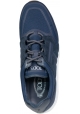 Tod's Herren-Low-Top-Sneaker aus blauem Leder und Stoff mit Logo an der Seite