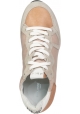 Philippe Model Damen-Low-Top-Sneaker aus puderrosa Wildleder und Stoff