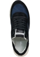 Philippe Model Niedrige Herren sneaker aus blauem und grauem Wildleder und Stoff