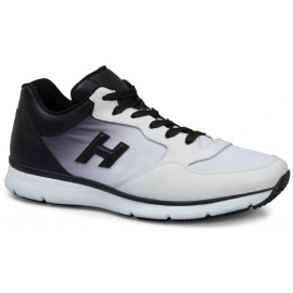 Hogan Sneakers aus weißem Leder mit schwarzer Abstufung