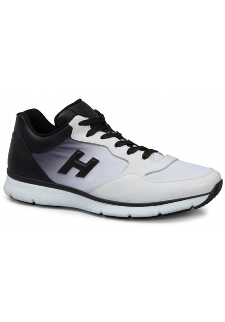 Hogan Sneakers aus weißem Leder mit schwarzer Abstufung