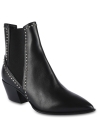 Barbara Bui Spitze Damen stiefelette mit Absatz aus schwarzem Leder mit silbernen Nieten