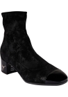 Giuseppe Zanotti Damen stiefeletten mit niedrigem Absatz aus schwarzem Wildleder