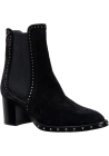 Jimmy Choo Damen stiefeletten aus schwarzem Veloursleder mit Nieten