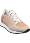 Philippe Model Damen-Low-Top-Sneaker aus puderrosa Wildleder und Stoff