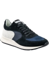 Philippe Model Niedrige Herren sneaker aus blauem und grauem Wildleder und Stoff