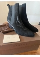 Sartore Texanische Damen-Stiefeletten mit Absatz aus schwarzem Wildleder