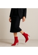 Aquazzura Damen Stiefeletten aus Wildleder in rot Wildleder mit Stöckelabsatz