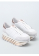 Hogan Low Top Wedges Sneakers aus weißem Leder