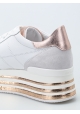 Hogan Low Top Wedges Sneakers aus weißem Leder