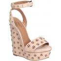 Alaïa Wedges aus Nude Wildleder