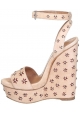 Alaïa Wedges aus Nude Wildleder