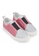 Pierre Hardy Sneaker Slip-Ons in Silber / Pink Glitter