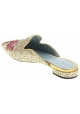 Chiara Ferragni Flats spitzen Pantoletten aus Gold mit Glitzer