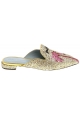 Chiara Ferragni Flats spitzen Pantoletten aus Gold mit Glitzer