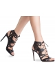 Casadei Abend schwarzen hohen Stiletto heels Sandaletten