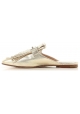 Tod's flache Sandalenschuhe aus goldfarbenem Leder