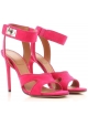 Givenchy Sandalen mit Absatz und Absatz aus Wildleder Fuxia