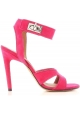 Givenchy Sandalen mit Absatz und Absatz aus Wildleder Fuxia