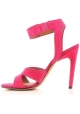 Givenchy Sandalen mit Absatz und Absatz aus Wildleder Fuxia