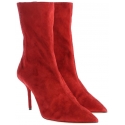 Aquazzura Damen Stiefeletten aus Wildleder in rot Wildleder mit Stöckelabsatz