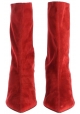 Aquazzura Damen Stiefeletten aus Wildleder in rot Wildleder mit Stöckelabsatz